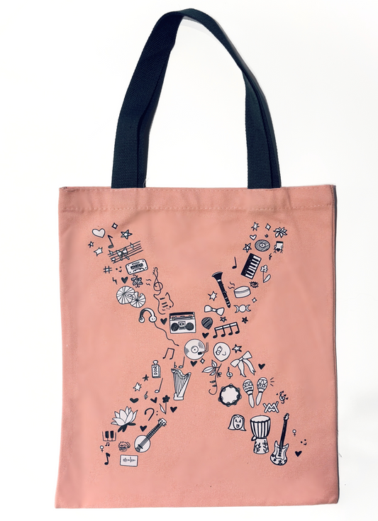 Musical Doodles Tote Bag - Pink