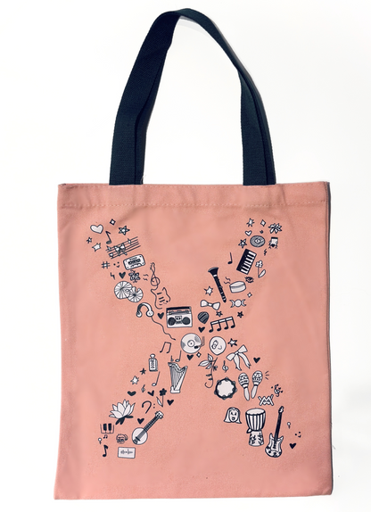Musical Doodles Tote Bag - Pink