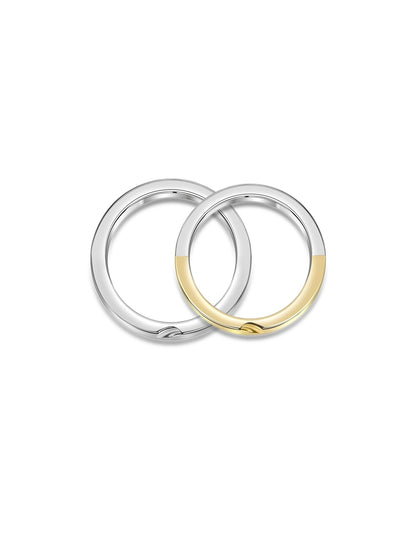 Etched Heart Gold Puzzle Ring
